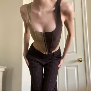 🤎Color Block Hook Bustier🤎